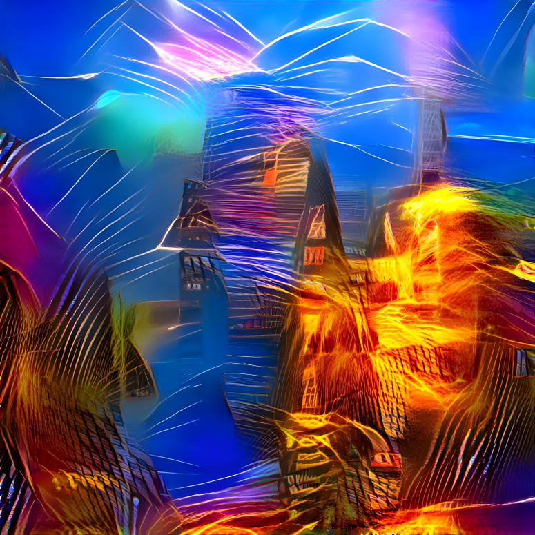 Colorful City Skyline Cyberpunk