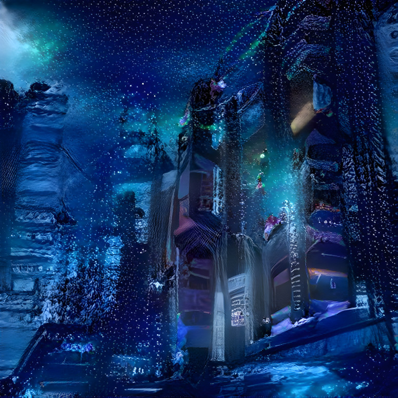 Colorful City In Scifi Cyberpunk World