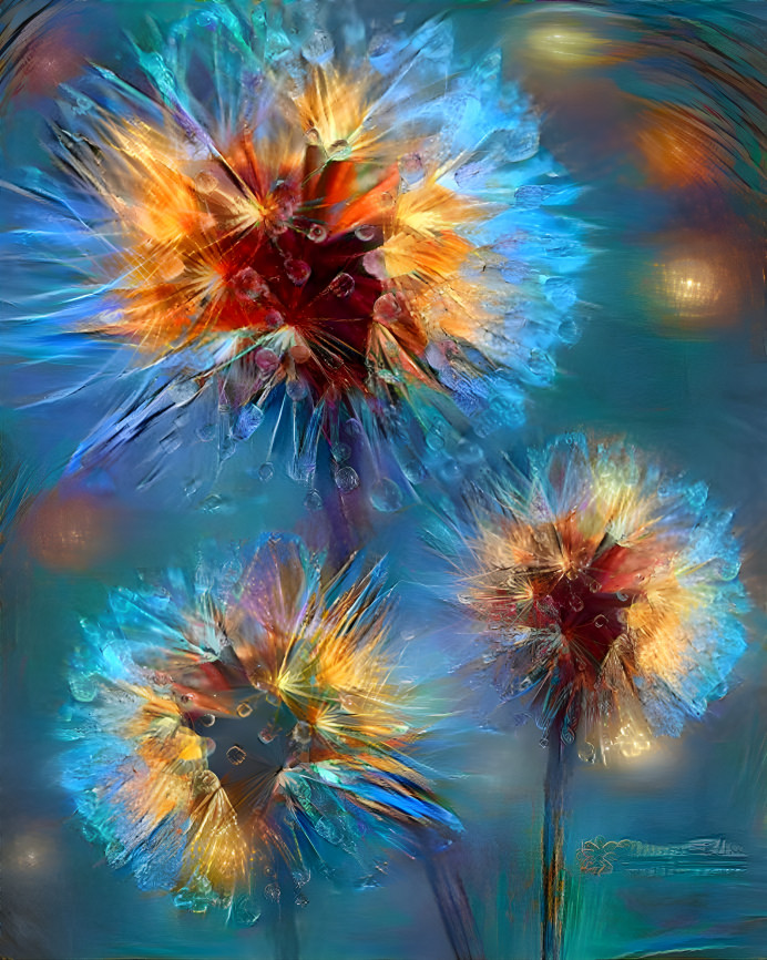 Firework of dandelions ...