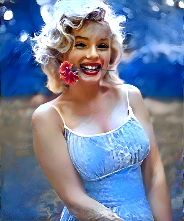 A happy Marilyn  ...