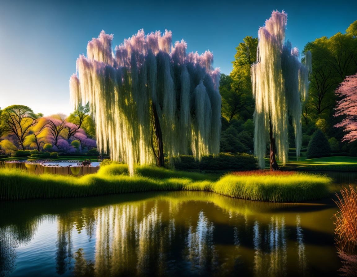 The Weeping Willow Of Central Park by Dana
