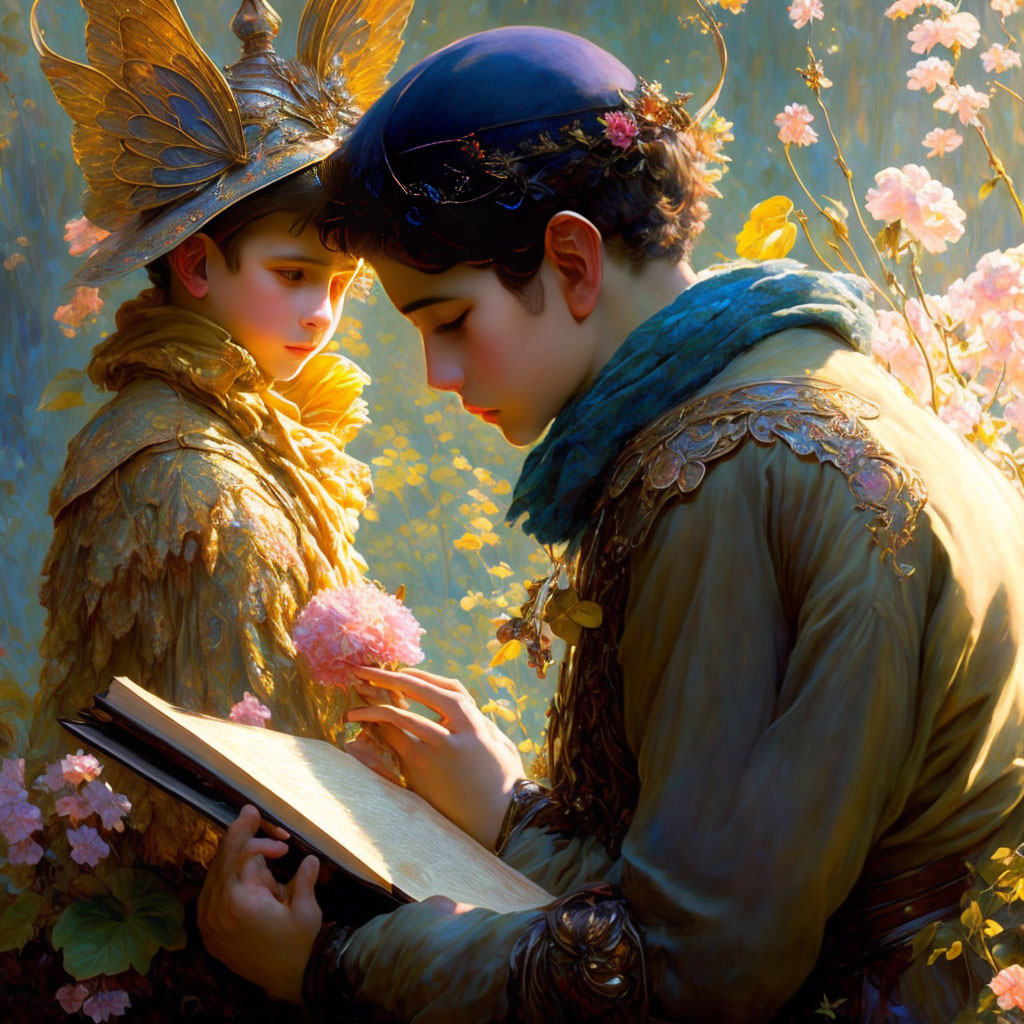 Portrait of An Autistic Boy Reading A Fairytale