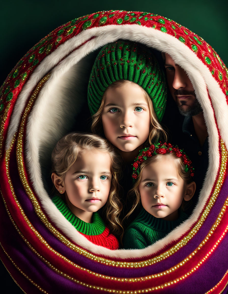 American Family Christmas Card by Dana Edwards