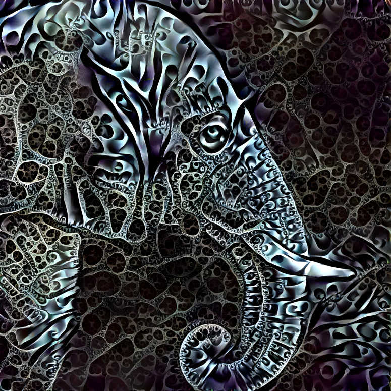 Éléphant avec une grande défense et une trompe