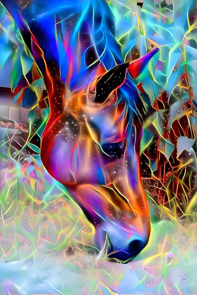 Glowing horse