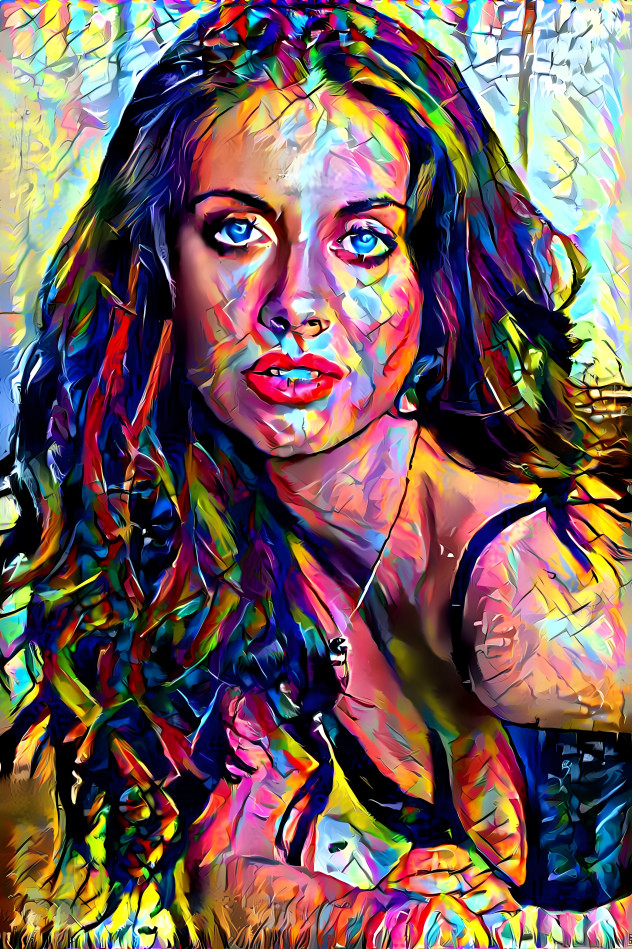 Alison Brie colorful abstract