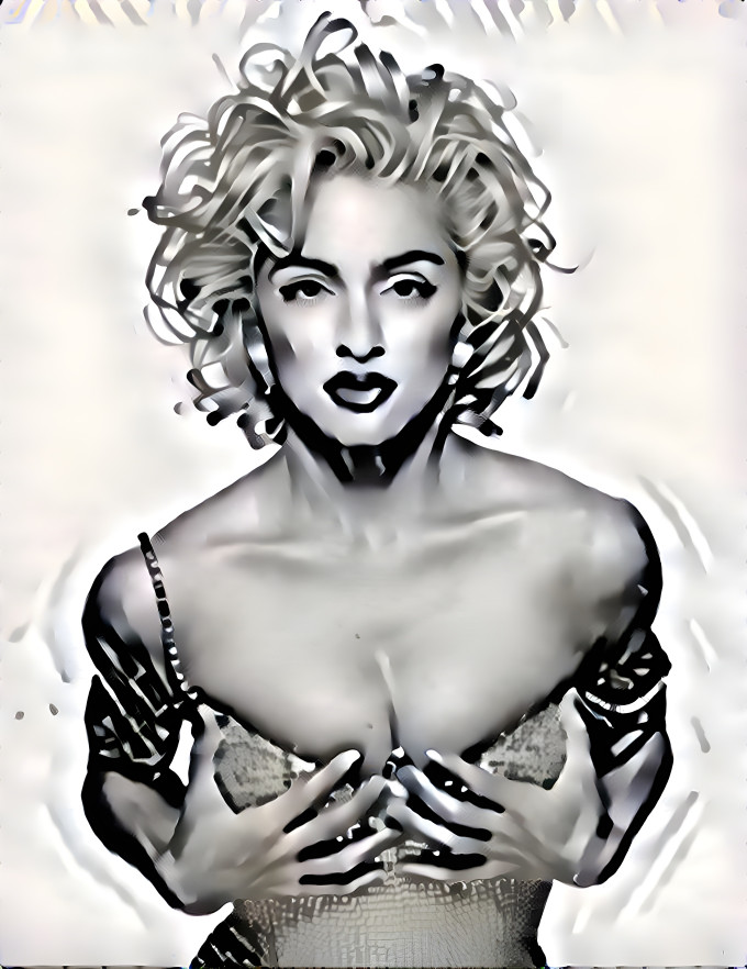 Madonna B/W abstract dimensions 