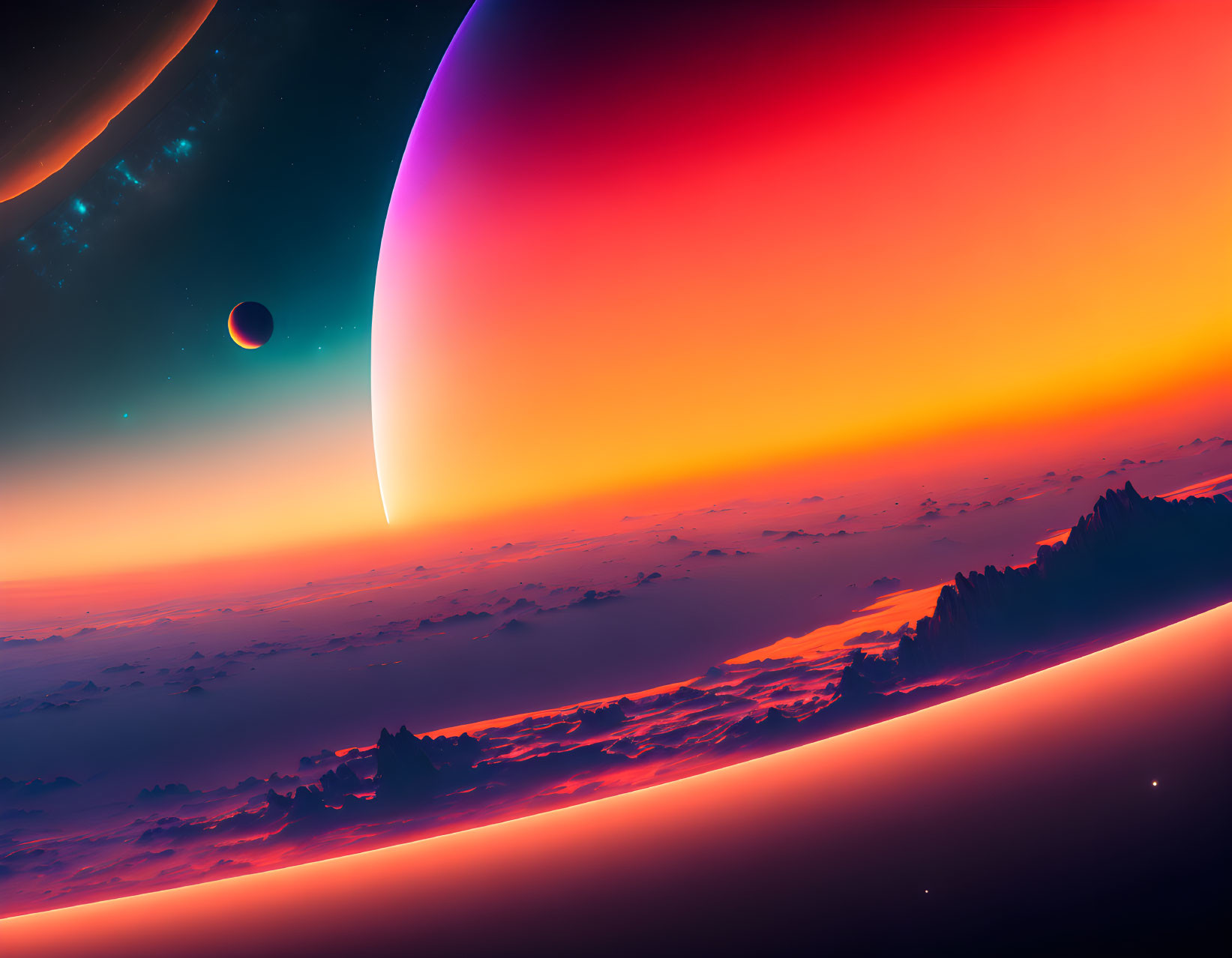 Sunset on Saturn 