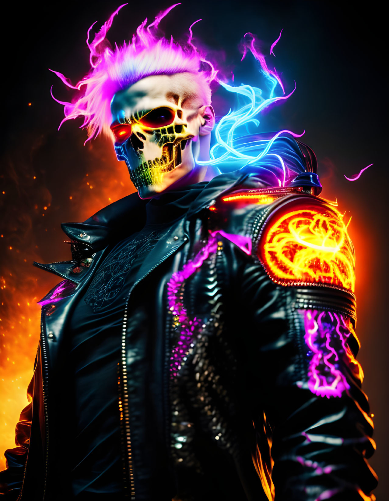 Cyberpunk ghost-rider 