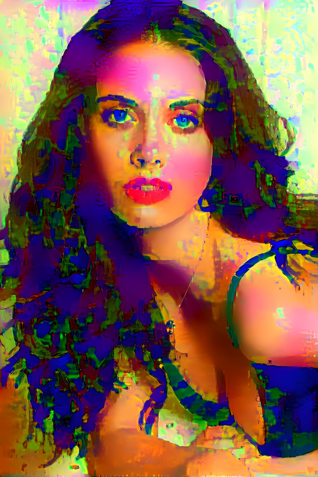 Alison Brie neon abstract 