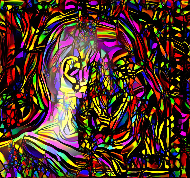 Stained glass psychedelic 