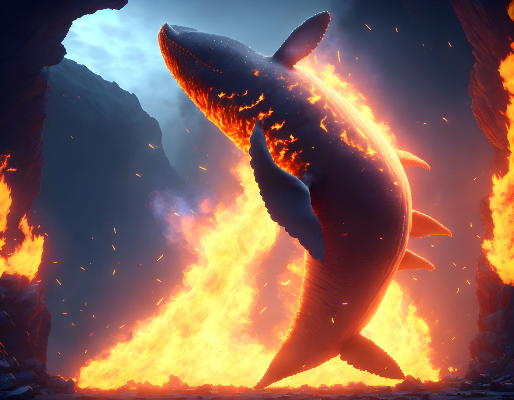 The lava whale