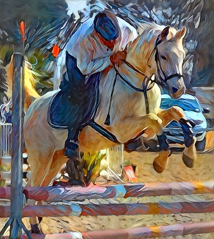 Jumping horse