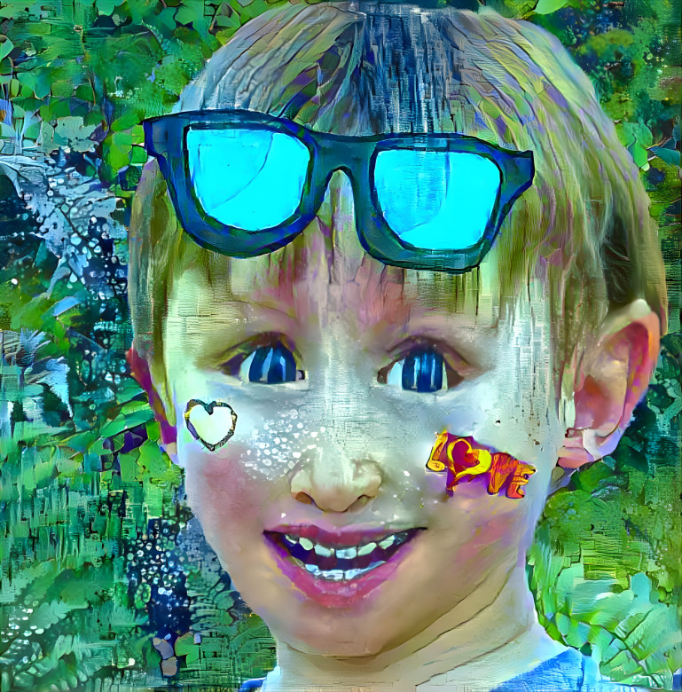 sunglasses kid in a style amalgamation