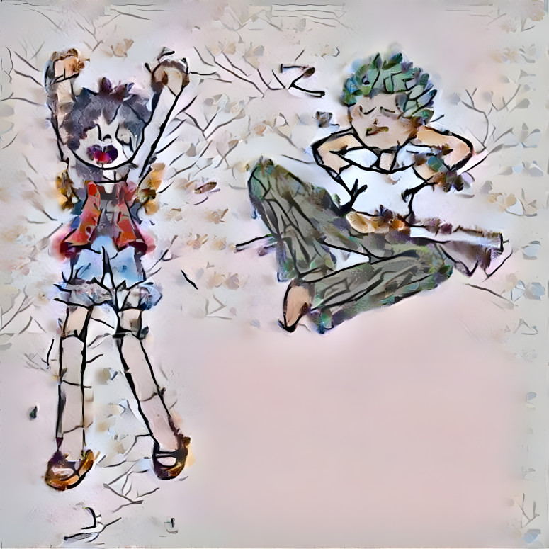 Luffy and zoro rendered with butterfly style