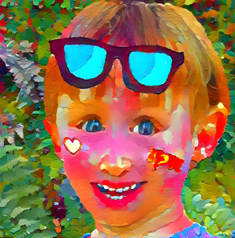 sunglasses boy colorful painting