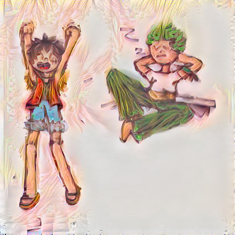 Zoro and Luffy rendered with ai generated Sanji