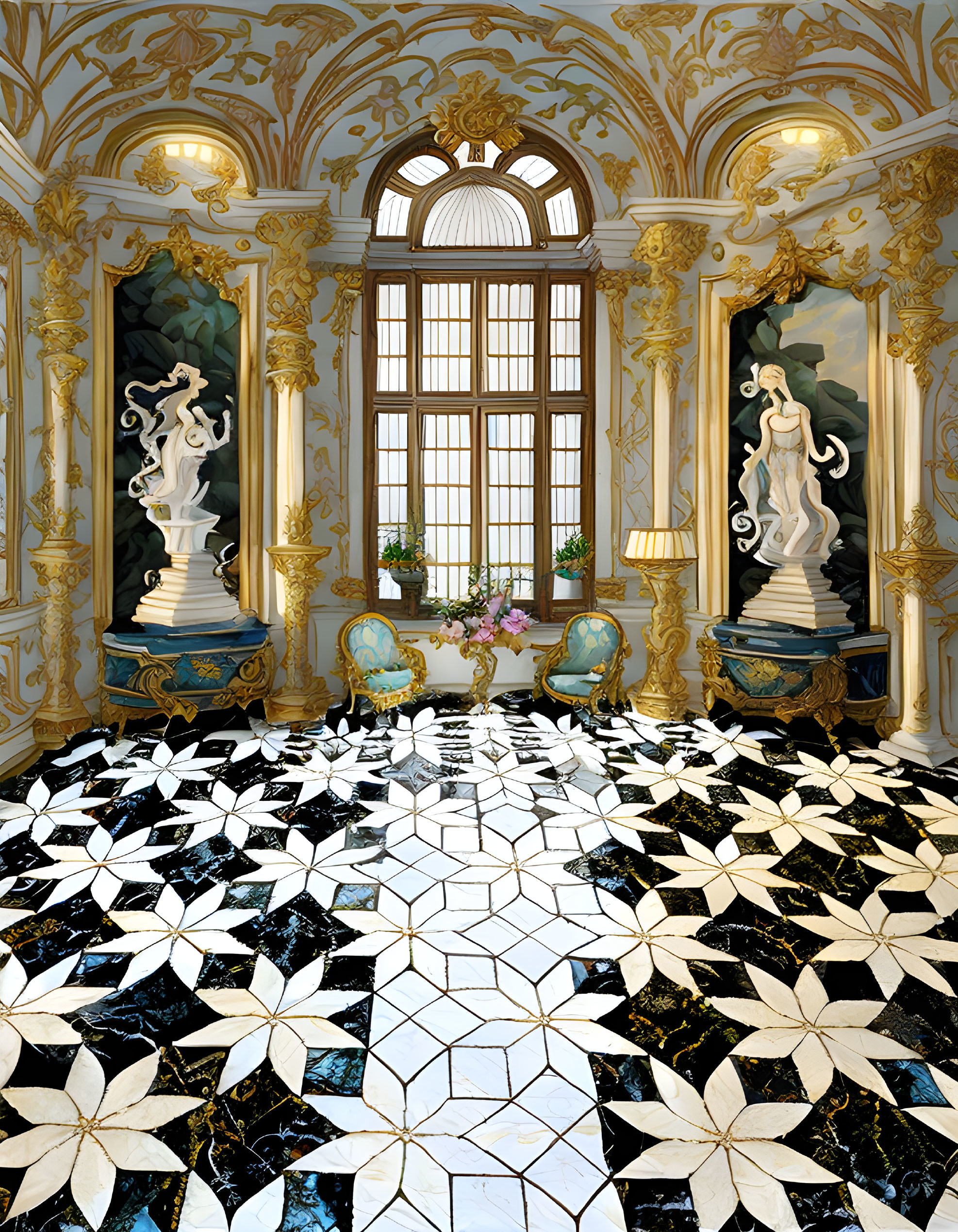 Flowery interior (Baroque) in Venaria Reale 1