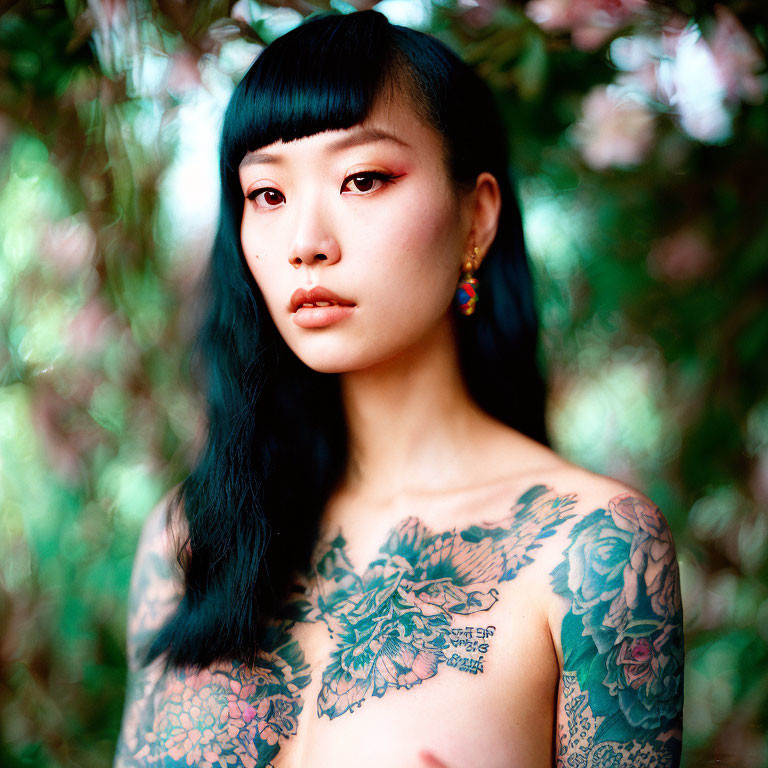 Asian Girl with Tattoo