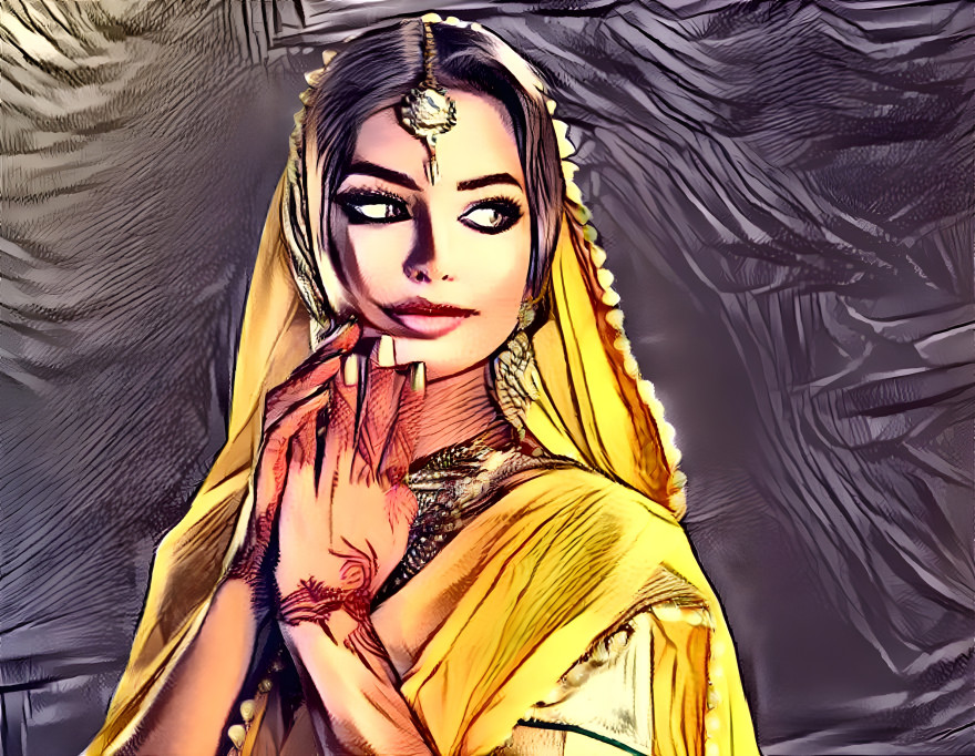The Woman in Yellow Sari