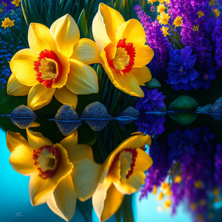 Giant Daffodil reflections