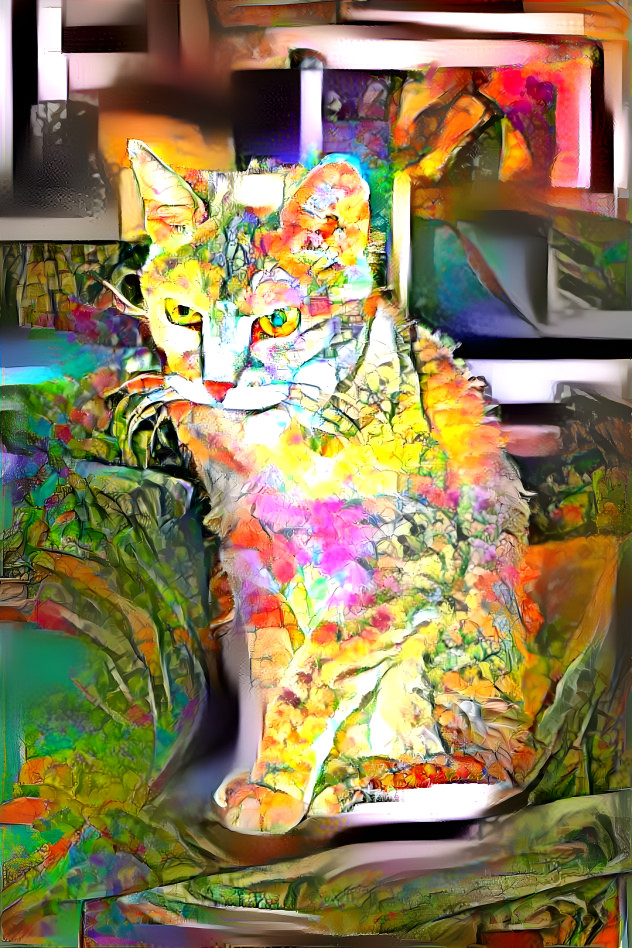 multi-colored cat