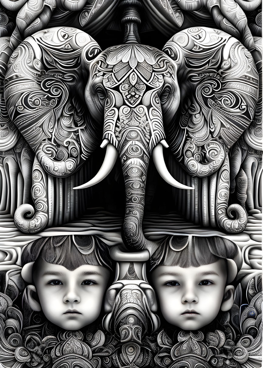 Elephant with Boys