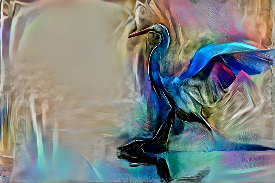 Heron in blue 