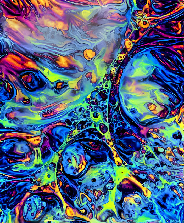 Poured fractals