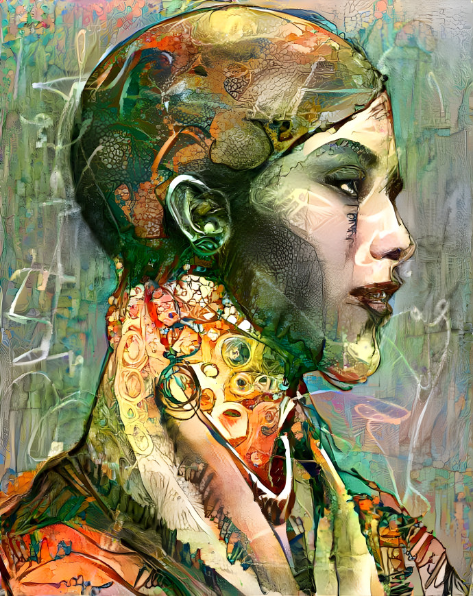 AI Woman Coloured version