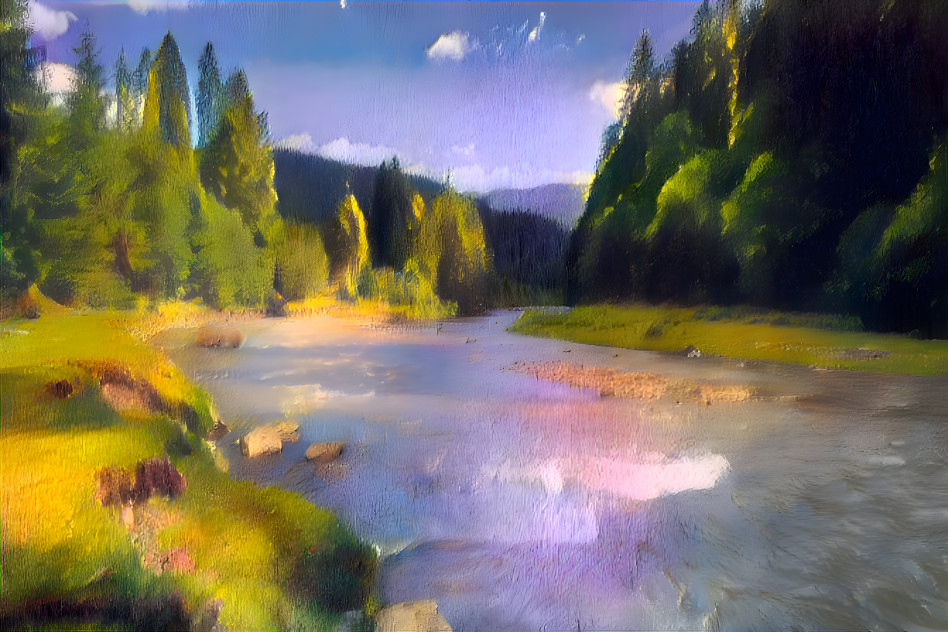river painting transformation