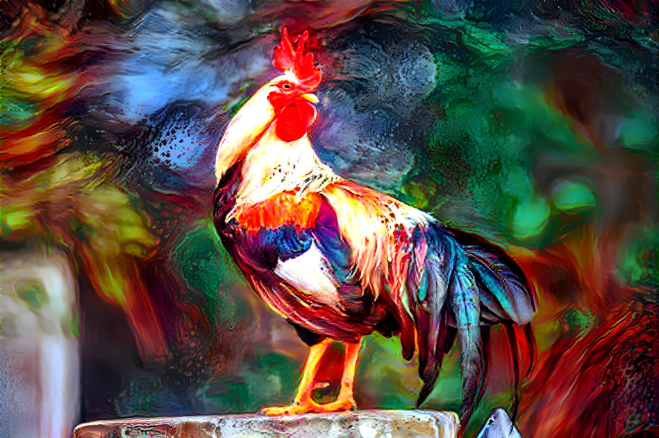 Glowing Liquid Rooster