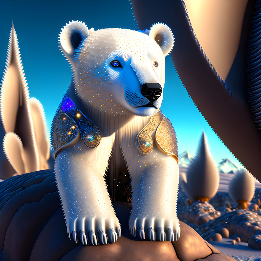 Polar Bear Cub, Ornate