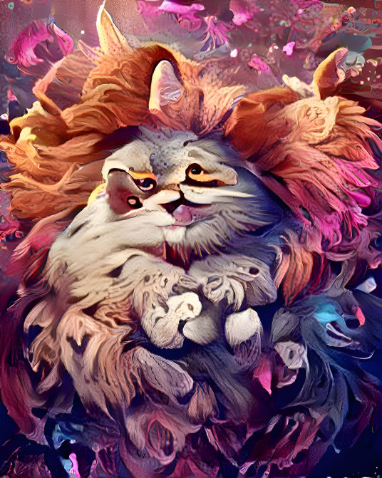 Fluffy Lion Cat