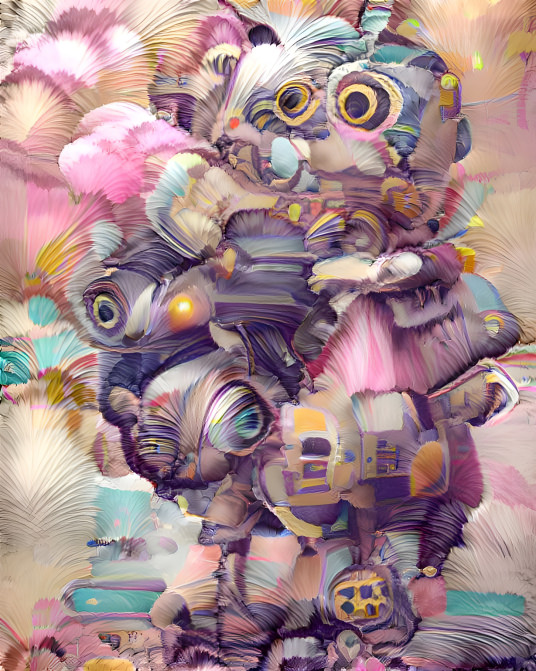 Fluffy steampunk robot