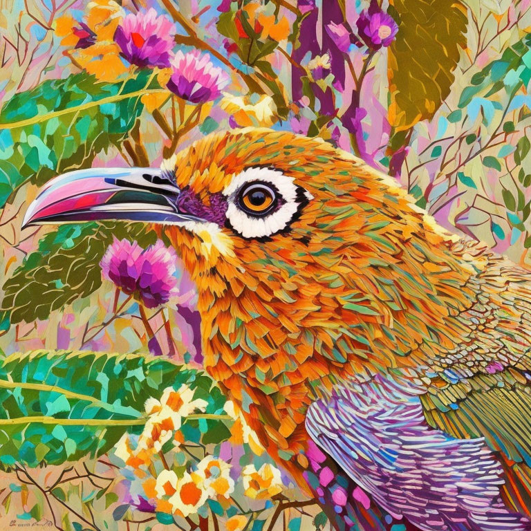 Colorful bird world