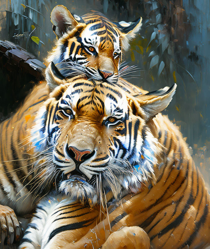 Tigress and rowdy cub