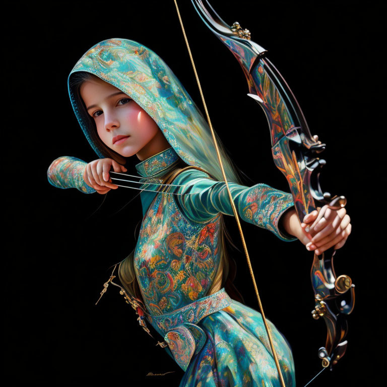 Bow and arrow child