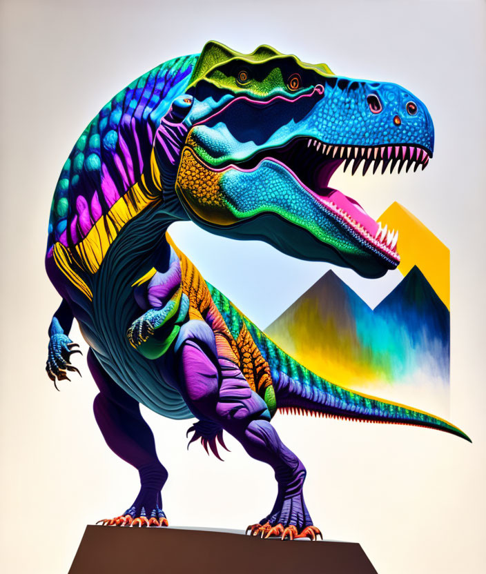 T-Rex dinosaur in living color