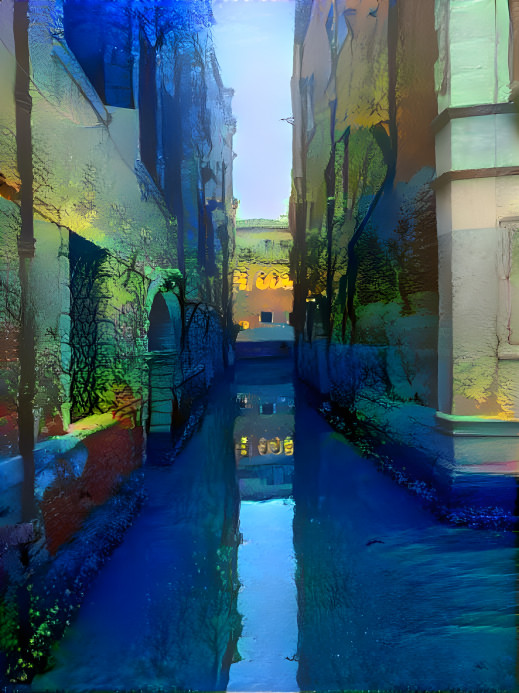 Venice neon reflection