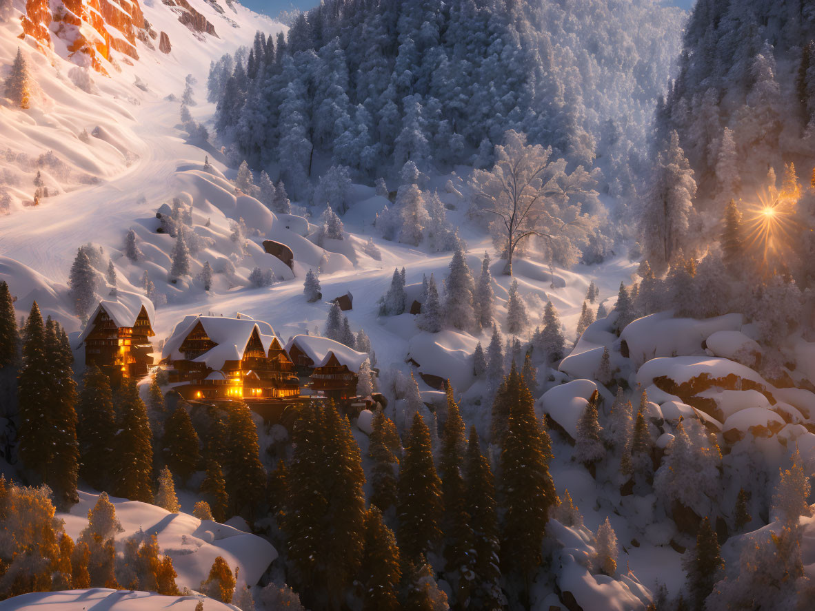   Fantasy winter landscape 
