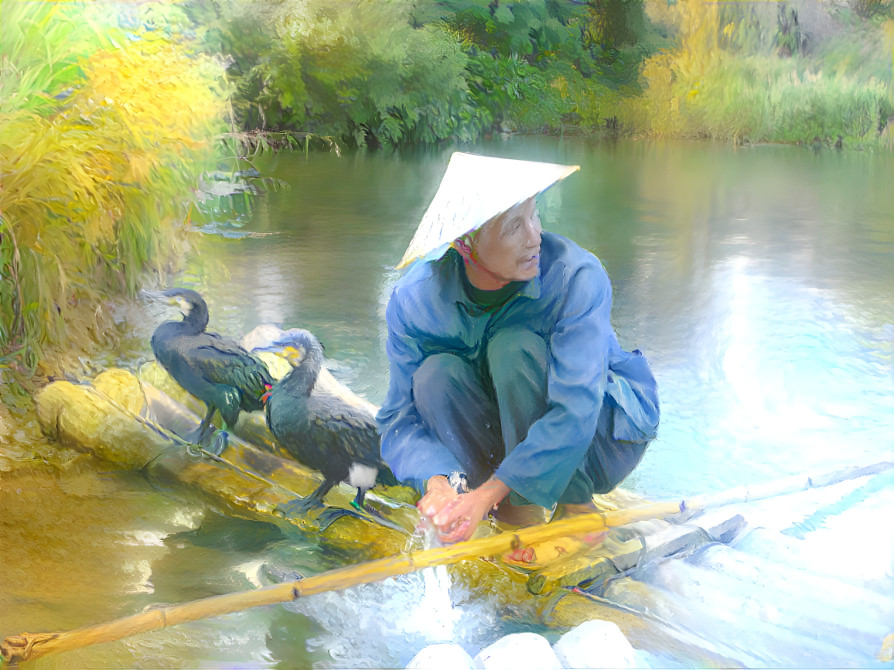Cormorant fisherman on Li River, Guilin