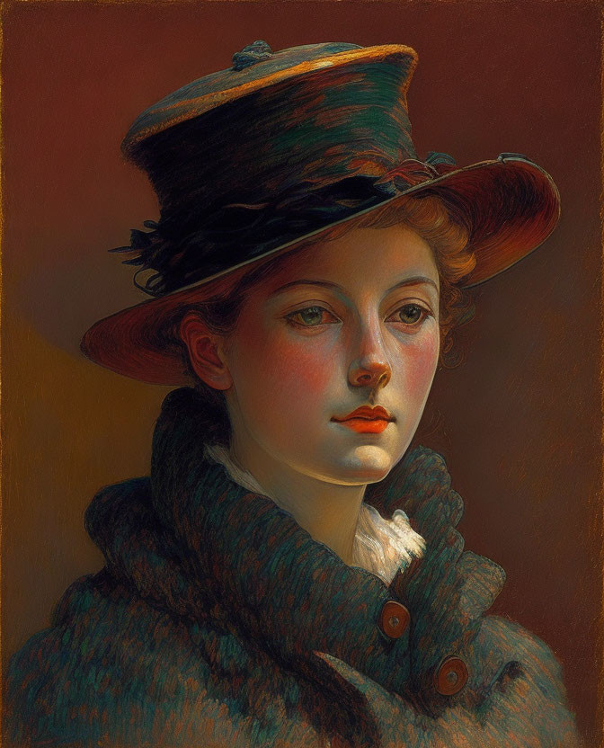 A girl wearing a hat