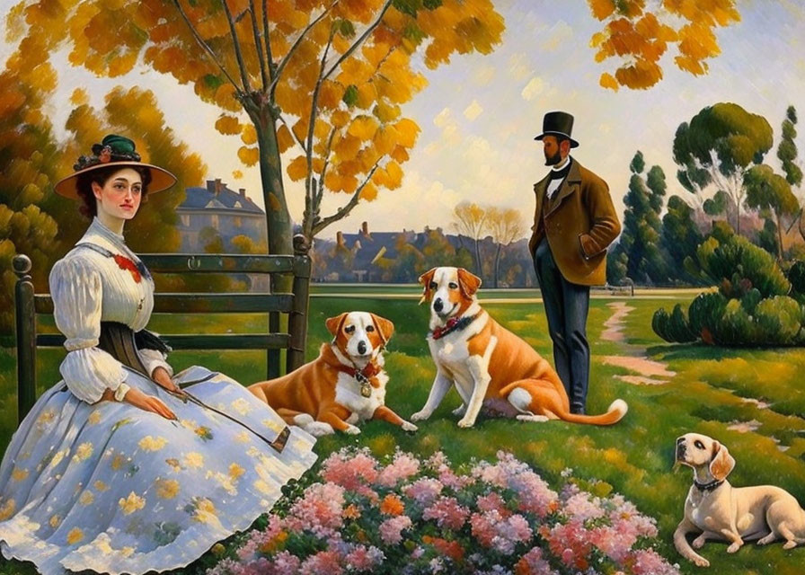 couple posing with their beloved dog