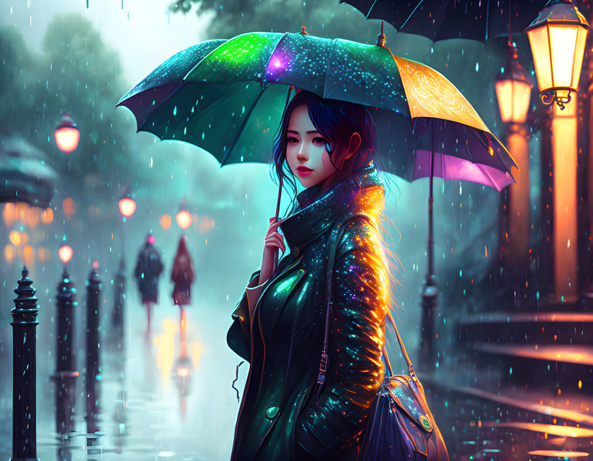 Colorful rainy day