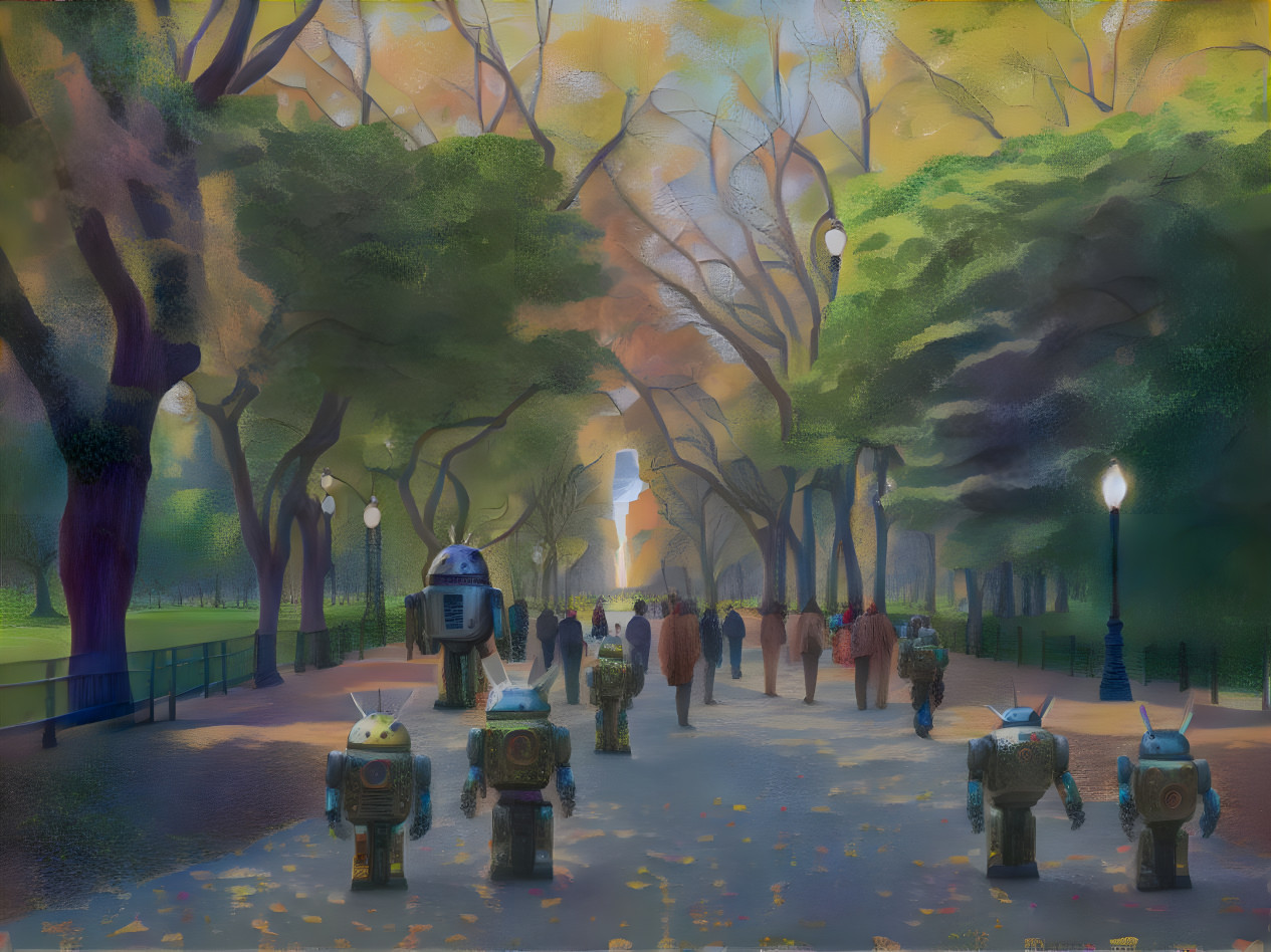 Robots take a Walk in the Park