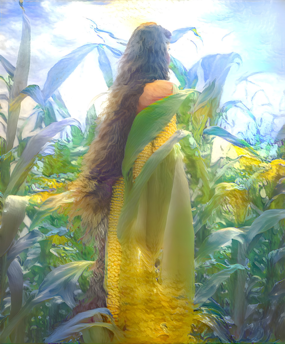 Corn Girl impressionistic