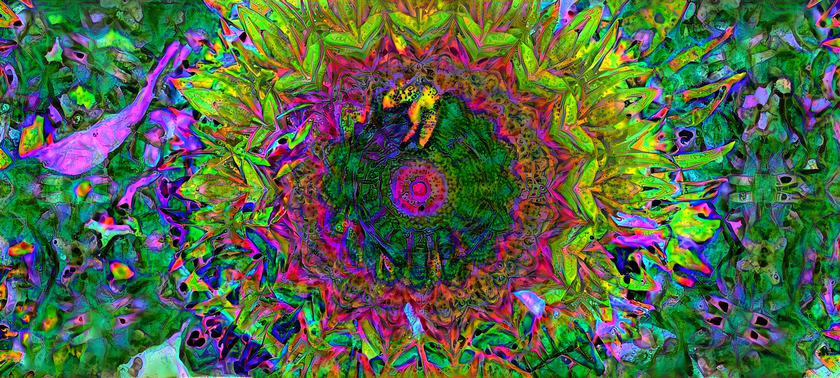 Psychedelic Sunflower Fractal
