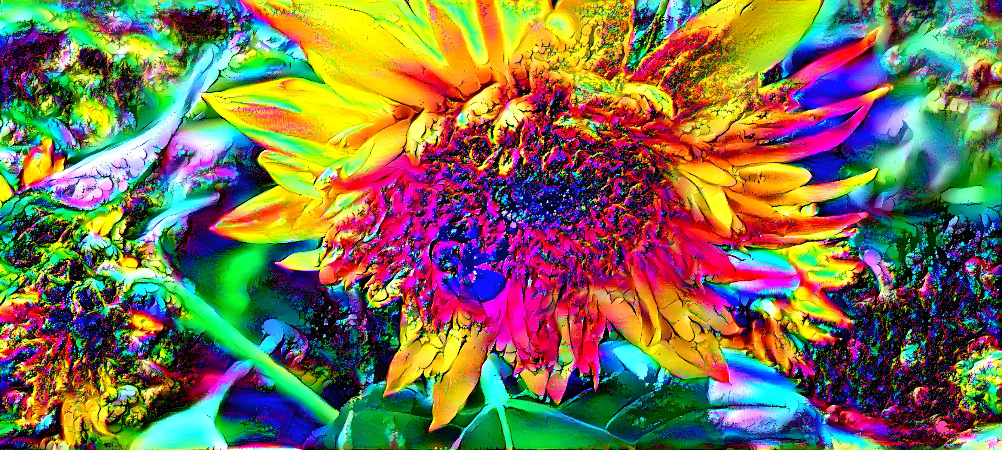 Sunflower Fractal Burst