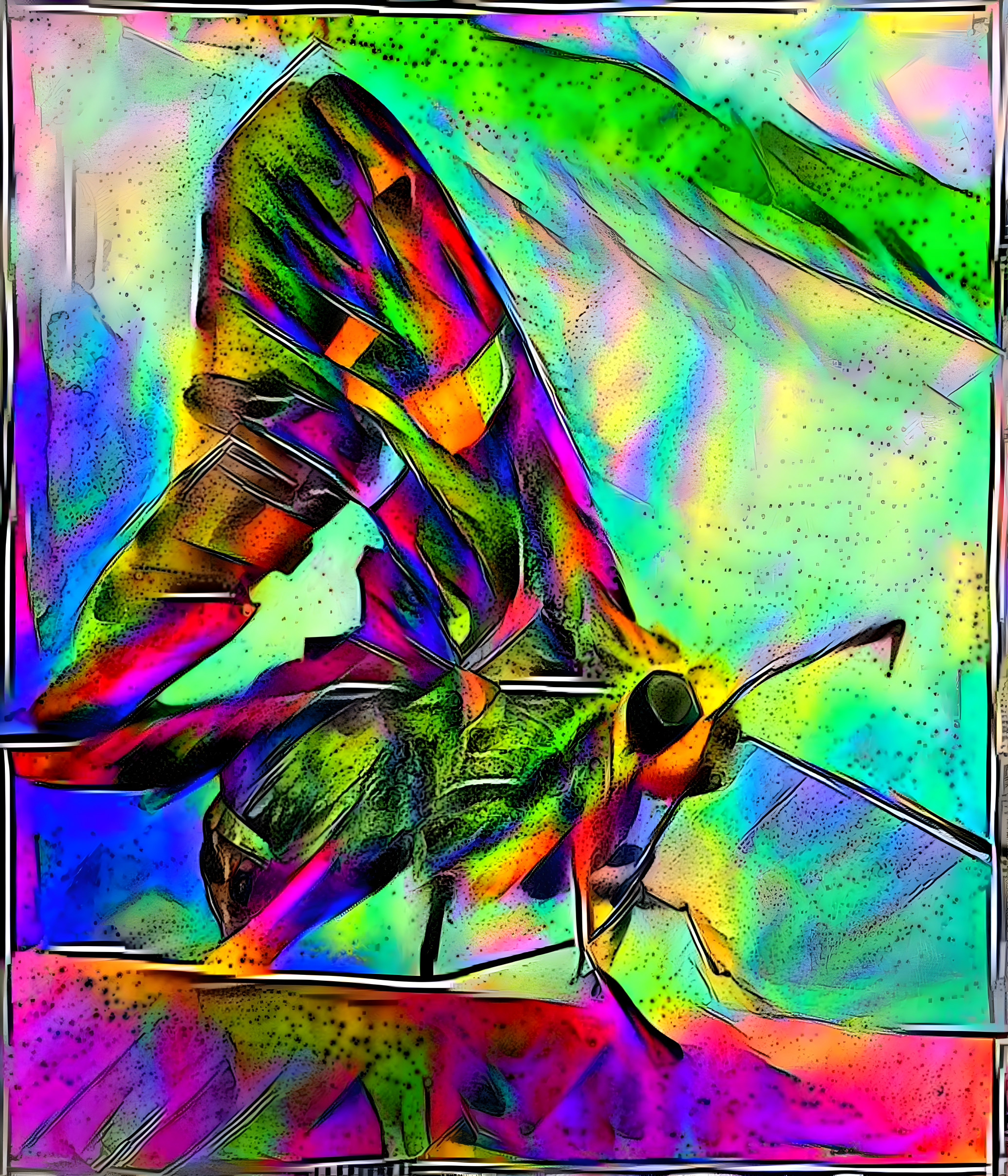 Psychedelic moth